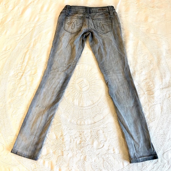 Like-New Vintage Y2K Hot Topic Grey Skinny Jeans - Picture 6 of 10